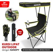 SPEEDS Kursi Lipat Dengan Atap Kanopi Portabel Folding Chair Portable Canopy Camping 031-60