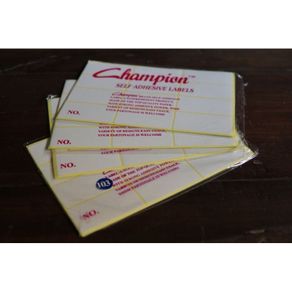 label undangan champion 103  isi 10 termurah (langsung pabrik)
