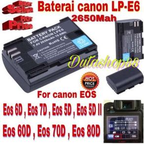 Dijual Baterai canon LP-E6 for EOS 60D - 70D - 80D - 6D - 7D - 5D -5D mark II Murah