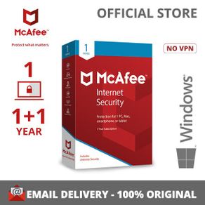 McAfee Internet Security [ 1 Devices, 1+1 Year ] Software Antivirus ORIGINAL CODE