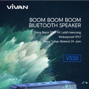 SPEAKER PORTABLE BLUETOOTH 5.0 VIVAN VS20 Ultra Bass 20W Outdoor Waterproof IPX7 ORIGINAL