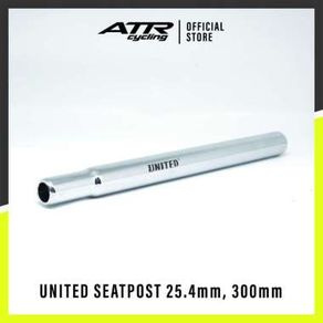 SEATPOST 25.4 * 300 UNITED SP-6007 STEEL CP