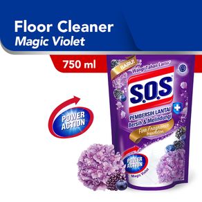 SOS Pembersih Lantai Anti Bacterial Magic Violet Refill  750ml