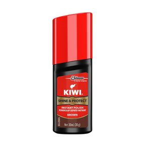Semir Sepatu Kiwi Cair - Shoe Care Liquid Polish - Brown 30ml