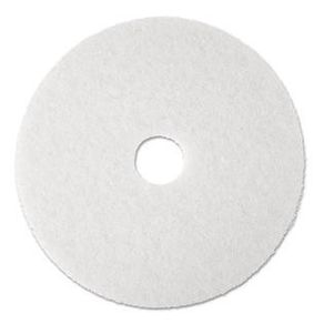 3M White Super Polish Floor Buffing Pad 4100 - 17 inch