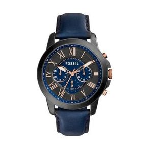 FOSSIL Grant Chronograph Navy Leather Watch