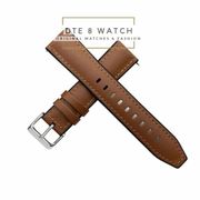 tali jam tangan strap jam rubber leather 22mm lv quick release - coklat muda