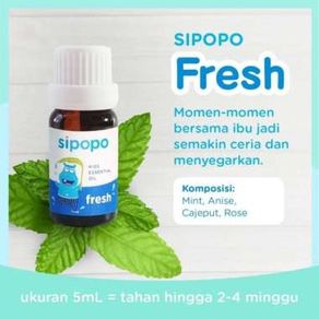1 Pcs Sipopo Kids Essential Oil - BYE COUGH & FLU (100℅ Original) - 1btl EO 10ml