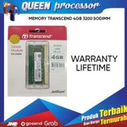 RAM 4GB DDR4 PC 3200 SODIMM TRANSCEND MEMORI MEMORY