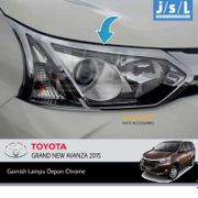 JSL Garnish Depan Grand Avanza 2015 Head Lamp Garnish Chrome