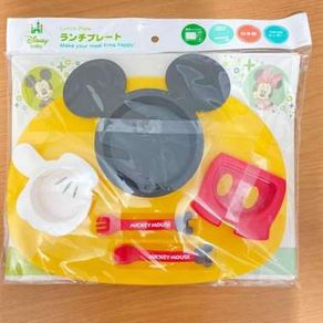 Tempat Makan Anak Set - Plate Set Mickey Minnie Donal Pooh Disney