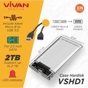Casing Hardisk External HDD External Case 2.5 USB 3.0 VIVAN VSHD1 U3 2.5 Inch SATA USB 3.0 Enclosure