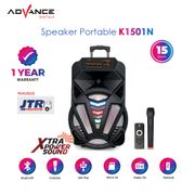 Speaker Bluetooth Advance K1501 V.2 HI FI Speaker Meeting Portable 15 inch Free Mic Wireless