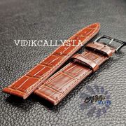 strap tali kulit jam tangan tipis victory 20mm 22mm 20 22 - coklat 22mm