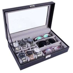 Kotak Tempat Jam Tangan isi 6 Mix Kacamata / PROMO Watch Box Glasses