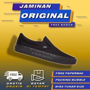 Vans Slip On Full Black Classic Original Sepatu Sneakers Vans Slip On Sepatu Vans Original 100% Pria Wanita