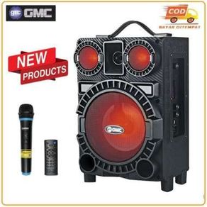 Speaker GMC 897P Portable bluetooth spiker Free mic wireless 6.5 inchi
