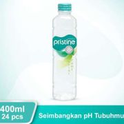 Pristine 400ml 24 Botol Air Mineral pH 8+ - Air Minum Prestine Botol Besar - Air Minum Sehat