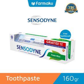 sensodyne fresh mint toothpaste 160 g free toothbrush