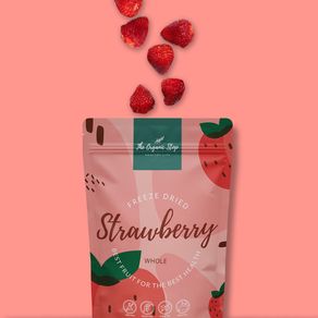 TheOrganicStop Freeze Dried Strawberry Snack Sehat Buah 12 gram