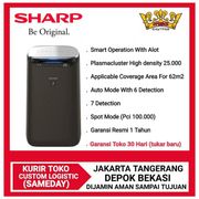 sharp air purifier fp-j80y-h [cover 62 m²]smart operation with aiot - packing kayu