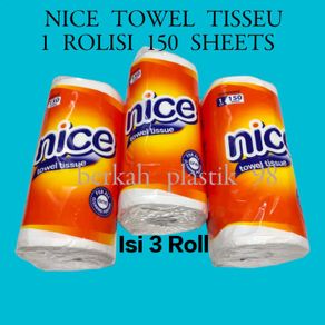 tissue nice towel /tisseu dapur ( 1paket isi 3roll ) tisseu dapur