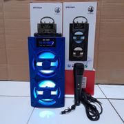 paling di minati  Speaker Bluetooth + Mic Karaoke HF S288/ MH 38BT  KIMISO 3381 FLECO 6581Speaker Wirelles Portable MURAH
