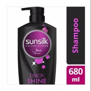 shampo sunsilk 680 ml black shine hitam berkilau shampoo