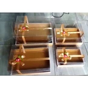 (PILIH WARNA) 4 box kotak hantaran/box seserahan full mika model pita 1 set isi 4 kotak
