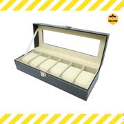 kotak jam tangan luxury / tempat display jam isi 12 & 10 - 6slot
