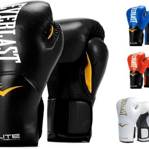 sarung tinju boxing everlast elite pro style training boxing gloves - 12oz biru