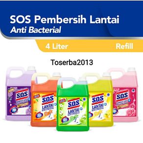 SOS Pembersih Lantai Jerigen 4 Liter - Pembersih Lantai Anti Bakteri Wangi Buah