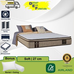 airland 101 pillow top mattras kasur springbed - 120x200