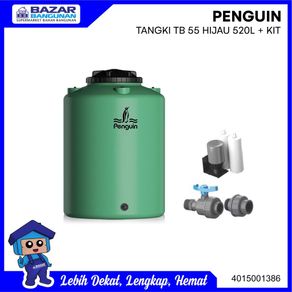 Penguin - Tangki Tandon Toren Air Water Tank Set Tb 55 Tb55 520 L Hijau