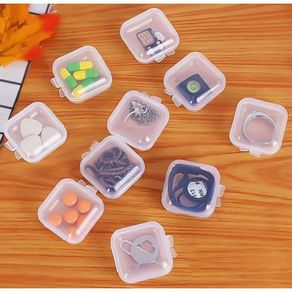 Kotak Obat Pil Kapsul Mini Transparant | Wadah Tempat Penyimpanan Cincin Anting Kalung Perhiasan | Storage Box Case Container Aksesoris Serbaguna