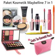 Paket Kosmetik Maybelline Set 7 in 1 - Paket Makeup Wanita Lengkap Super Murah 7 in 1 Free Tas Pouch