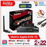 VERSI TERBARU - Set Top Box DVBT2 Matrix Apple HD TV Digital DVB T2 - MERAH