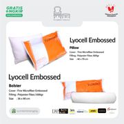 bantal guling florence lyocell embossed pillow bolster / bantal tidur - 1 pc