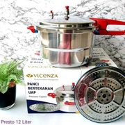 Panci Presto Vicenza 12 Liter Pressure Cooker Pelunak Pengempuk Tekanan Tinggi 28 cm Original