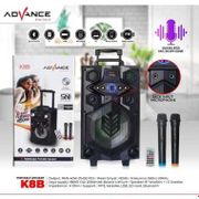 Speaker Advance Bluetooth Music Karaoke K8B 8inch Free 2 Mic Wireless