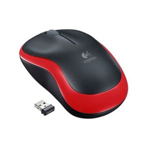 logitech mouse wireless m185 - merah