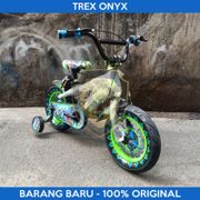 Sepeda Anak Laki Cowok BMX 12 Inch TREX ONYX Ban Pompa Jumbo Usia 2-4 Tahun Murah