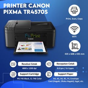 Canon Pixma TR4570S / TR4670s WiFi Duplex All-in-One Printer + ADF Print A4 - Scan F4 - Copy A4