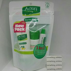 Acnes Treatment Series Starter Pack Creamy Wash Powder Lotion Sealing Jell