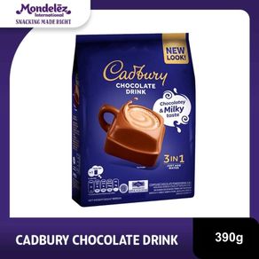 Cadbury Hot Chocolate Drink 3 in 1 Regular 390g, minuman coklat premium