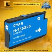 cartridge tinta printer hp 955 xl 955xl new original - biru compatible