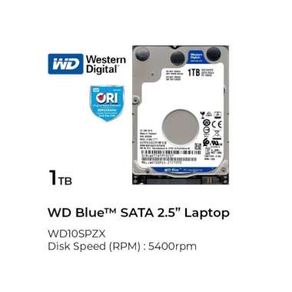 WD Blue 1TB Hardisk Internal Laptop