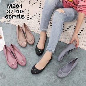 Flatshoes Wanita Jelly Pita Import M201
