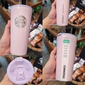 STARBUCKS X CORKCICLE PINK PURPLE PASTEL TUMBLER CHERRY BLOSSOM BOTOL - GTOS