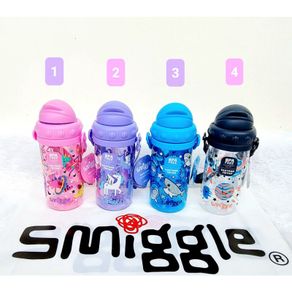 (ORIGINAL) SMIGGLE Up & Down Teeny Tiny Plastic Drink Bottle With Strap 430ml / Botol Minum Anak Smiggle